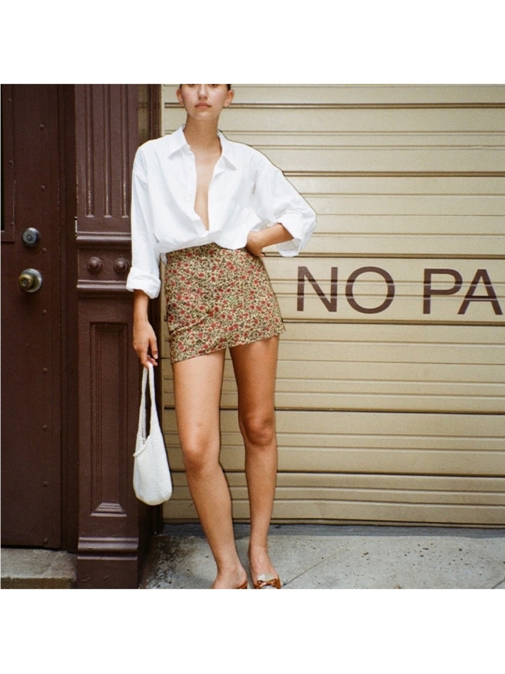 Realisation Par silk floral mini skirt XS